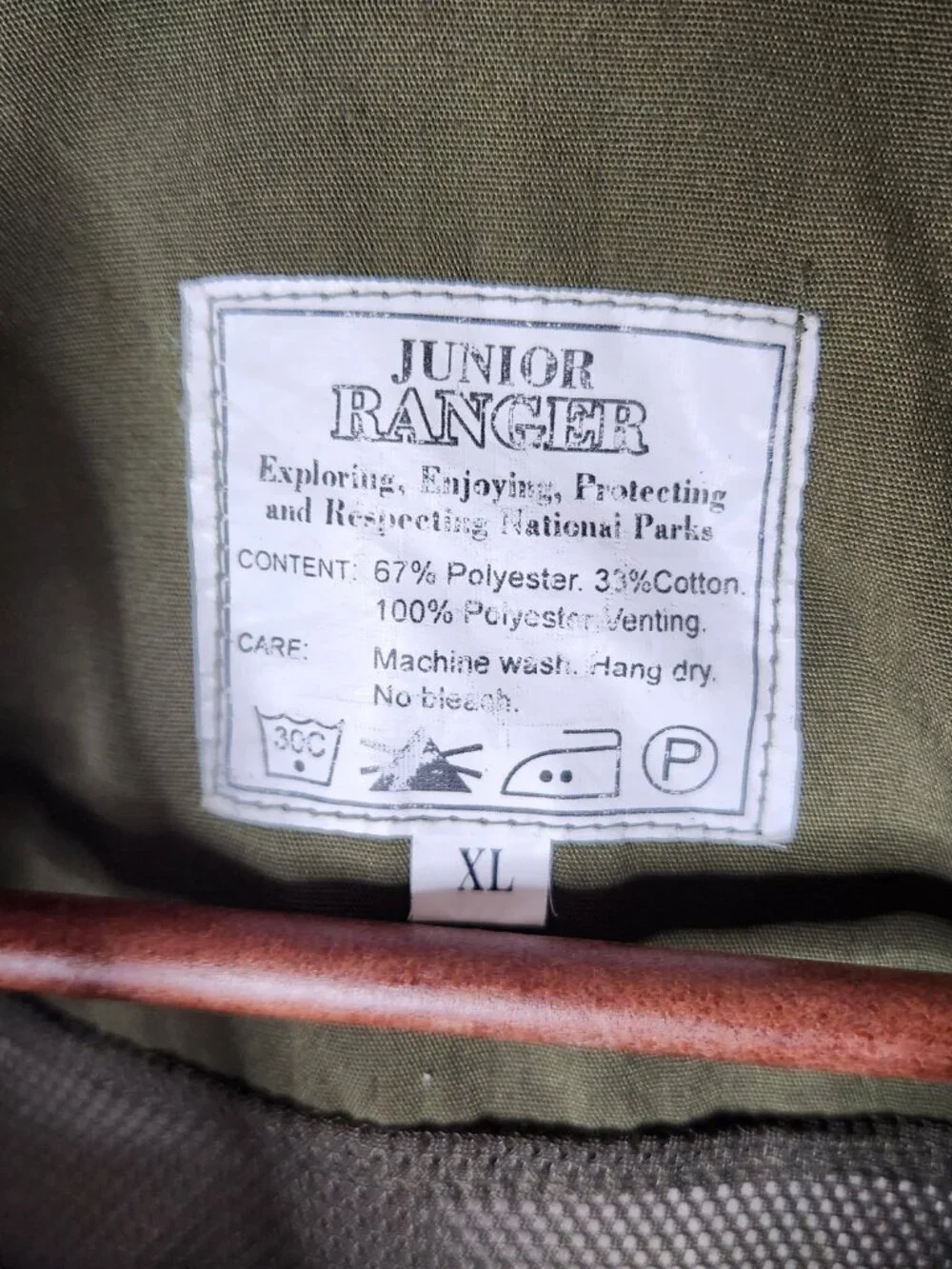 Junior Ranger Green Zip Utility Vest Youth Size XL Multi Pocket Fishing Hiking